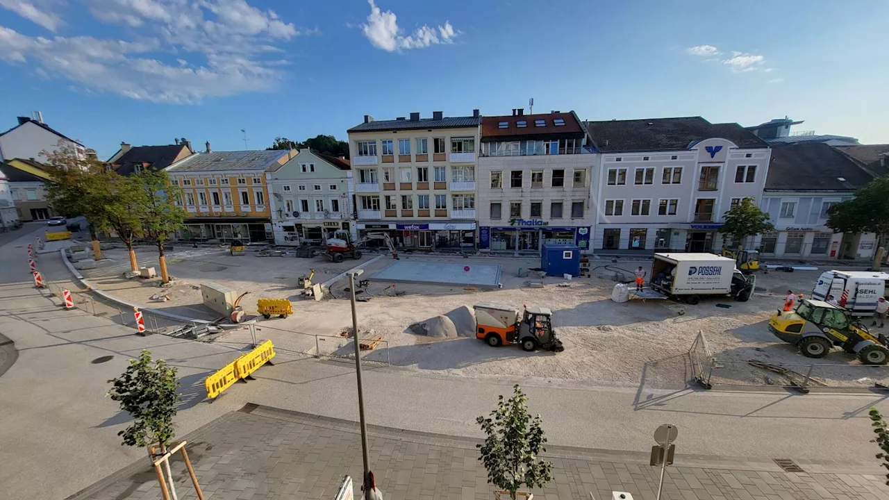 Amstettner Hauptplatz wieder befahrbar