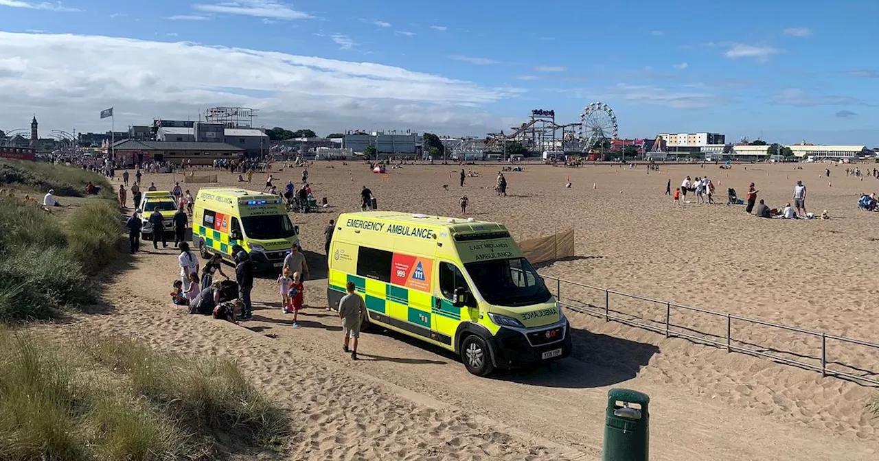 Emergency services rush to incidents on Mablethorpe and Skegness beaches