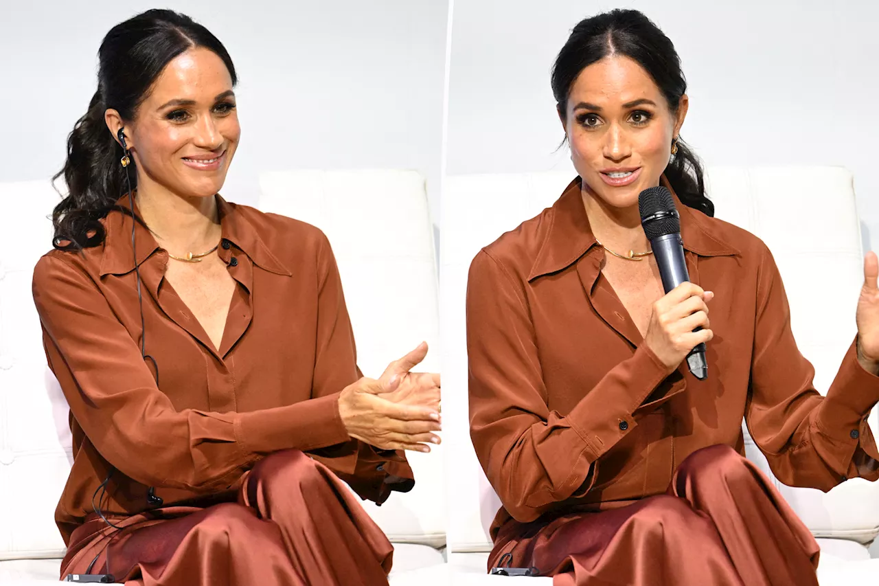 Meghan Markle reps pal Victoria Beckham's fashion brand during Colombia tour