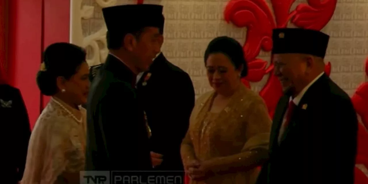 Puan Kenakan Kebaya Nuansa Emas di Sidang Tahunan MPR