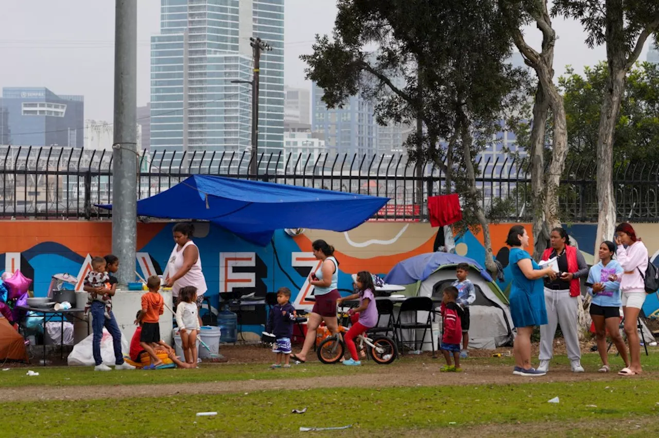 Homeless encampment that drew asylum seekers cleared from Barrio Logan park