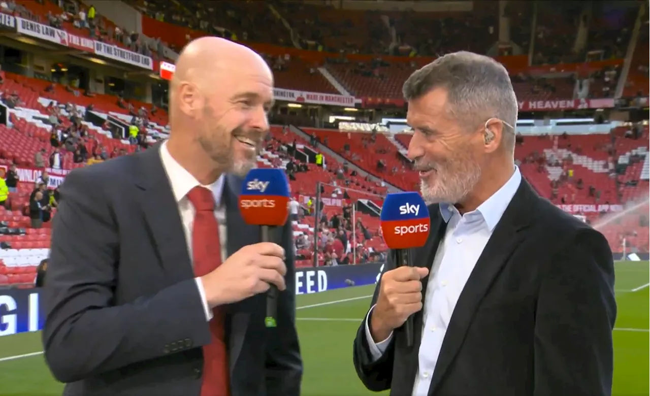 – Roy Keane and Manchester United boss Erik ten Hag locked in awkward post-match exchang...