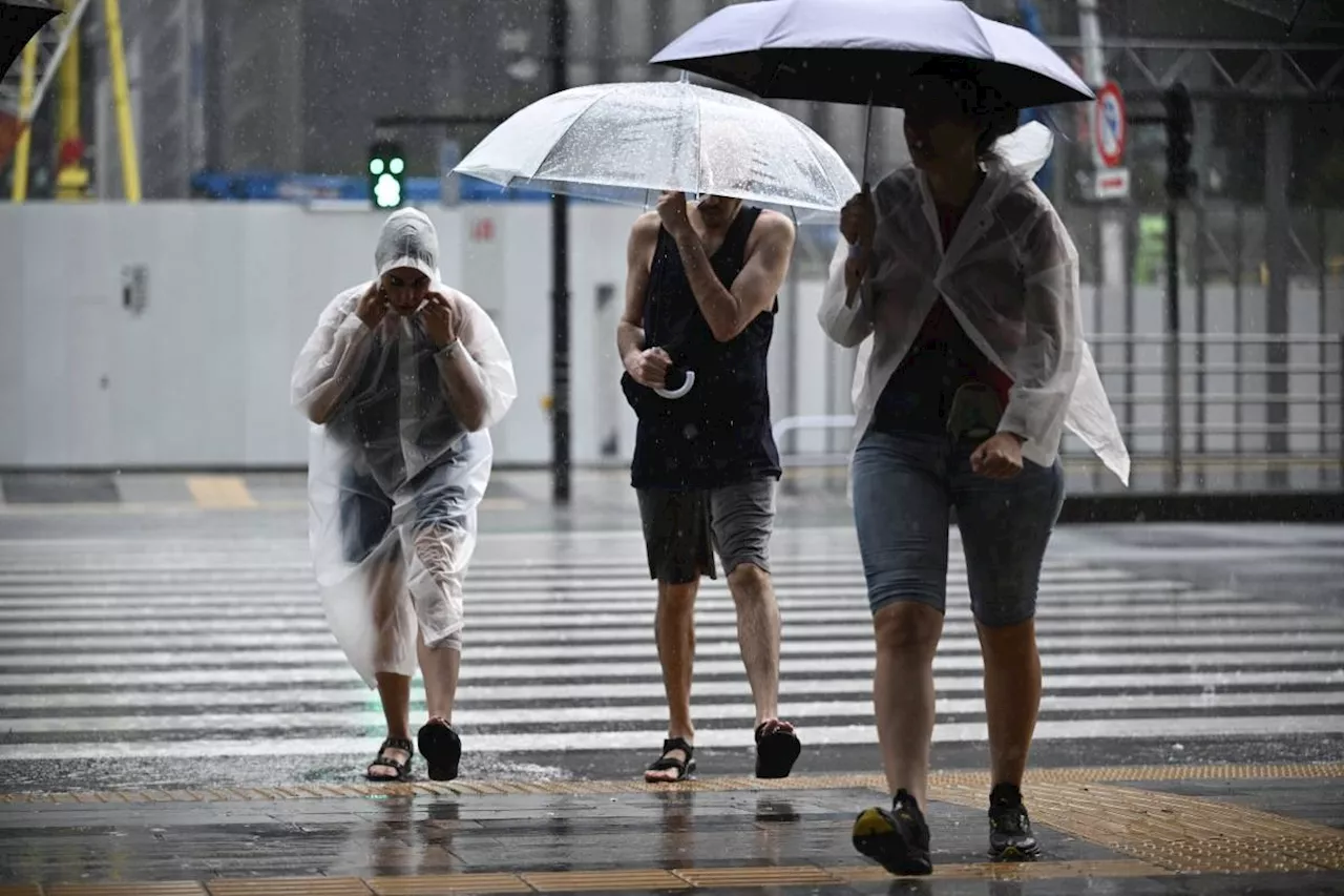 Strong typhoon hits Japan, flights canceled