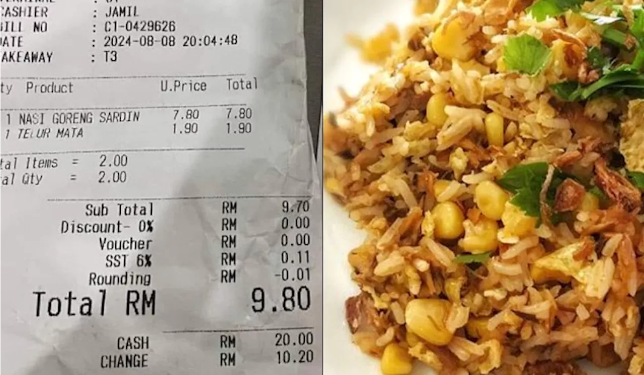 Sardine Fried Rice Fiasco: Kuala Lumpur Restaurant Under Investigation For Overnight RM1.50 Price Hike