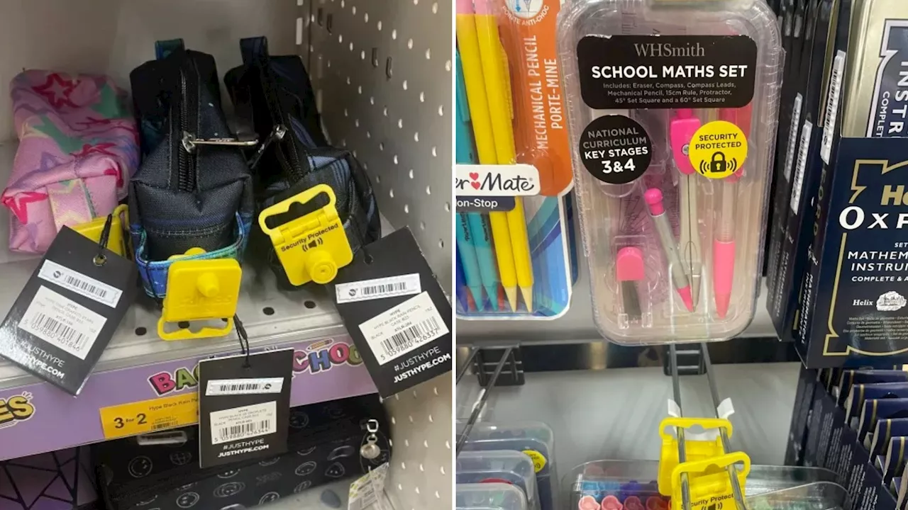 Now kids’ back to school supplies are being slapped with anti-theft security tags at WHSmith in s...