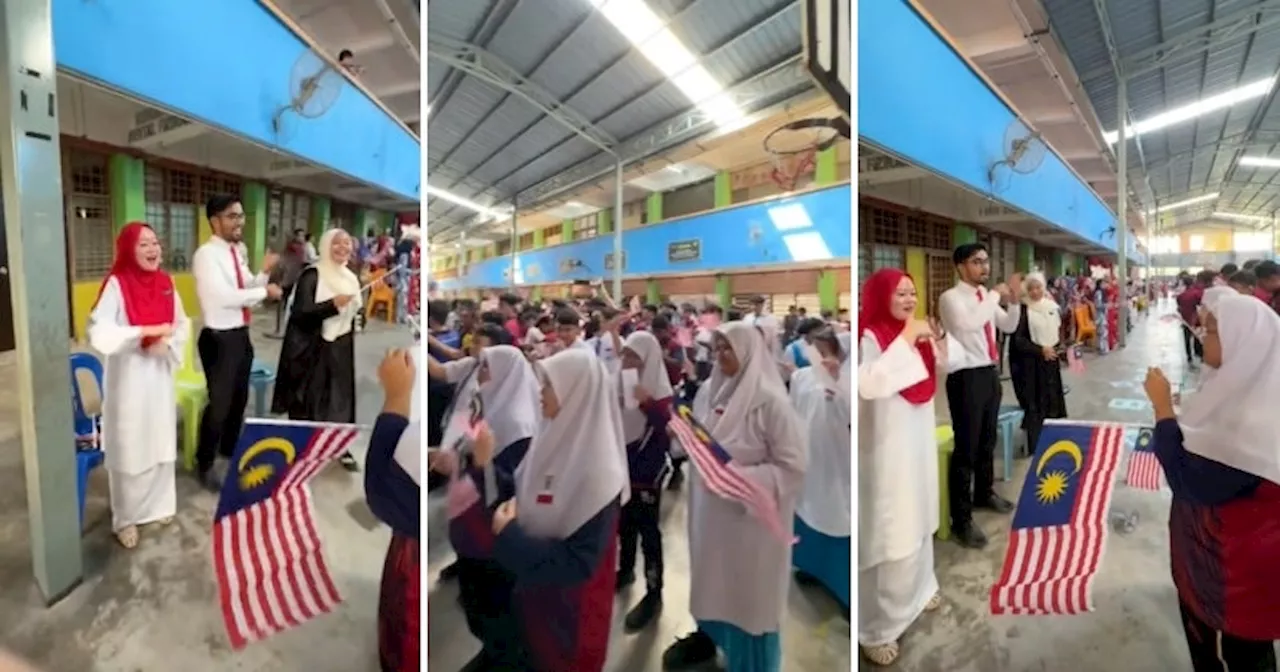 M'sian Teachers Win Hearts for Interpreting 'Keranamu Malaysia' in Sign Language at School Assembly