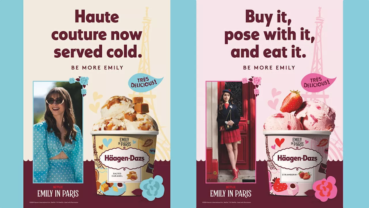 Häagen-Dazs kooperiert mit 'Emily in Paris' für limitierte Eis-Edition