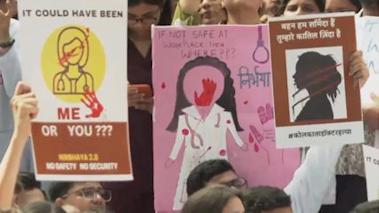 Medical workers in New Delhi demand safer working conditions after trainee doctor raped and killed