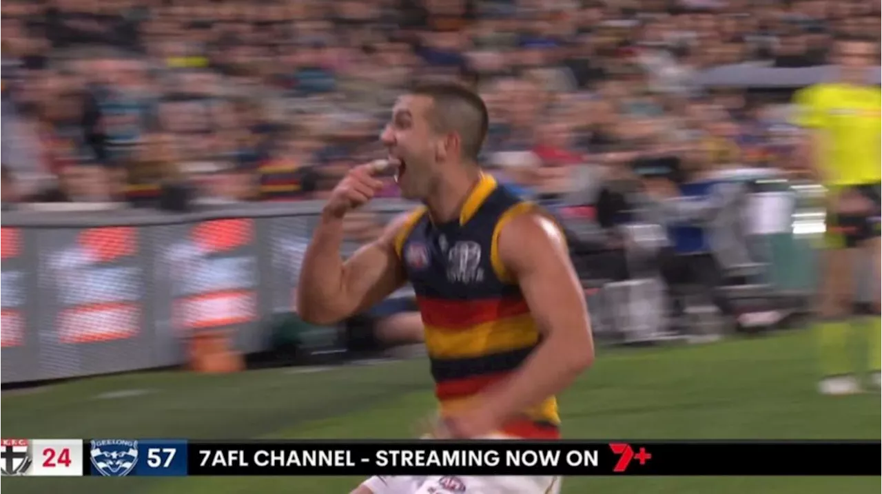 Adelaide star Josh Rachele enrages Power fans with pointed celebration during fiery Showdown