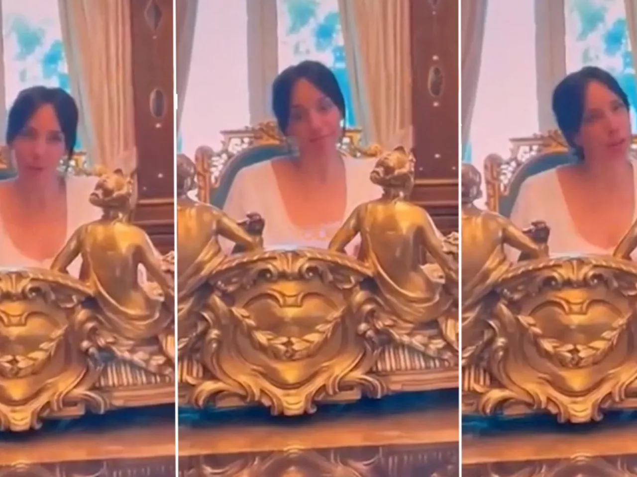 Difunden un nuevo video de Tamara Pettinato con Alberto Fernández en Casa Rosada: sale sentada en el sillón presidencial y le dice 'te amo'