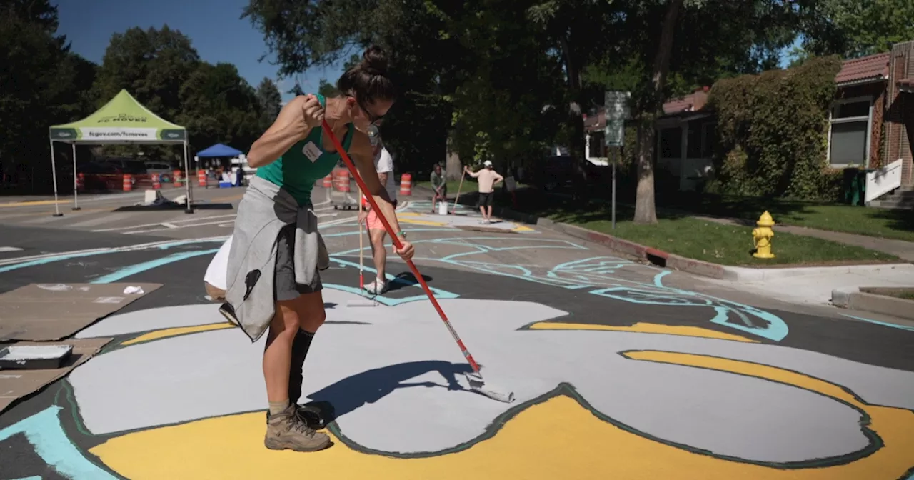 Fort Collins begins asphalt art project in hopes of making intersection safer