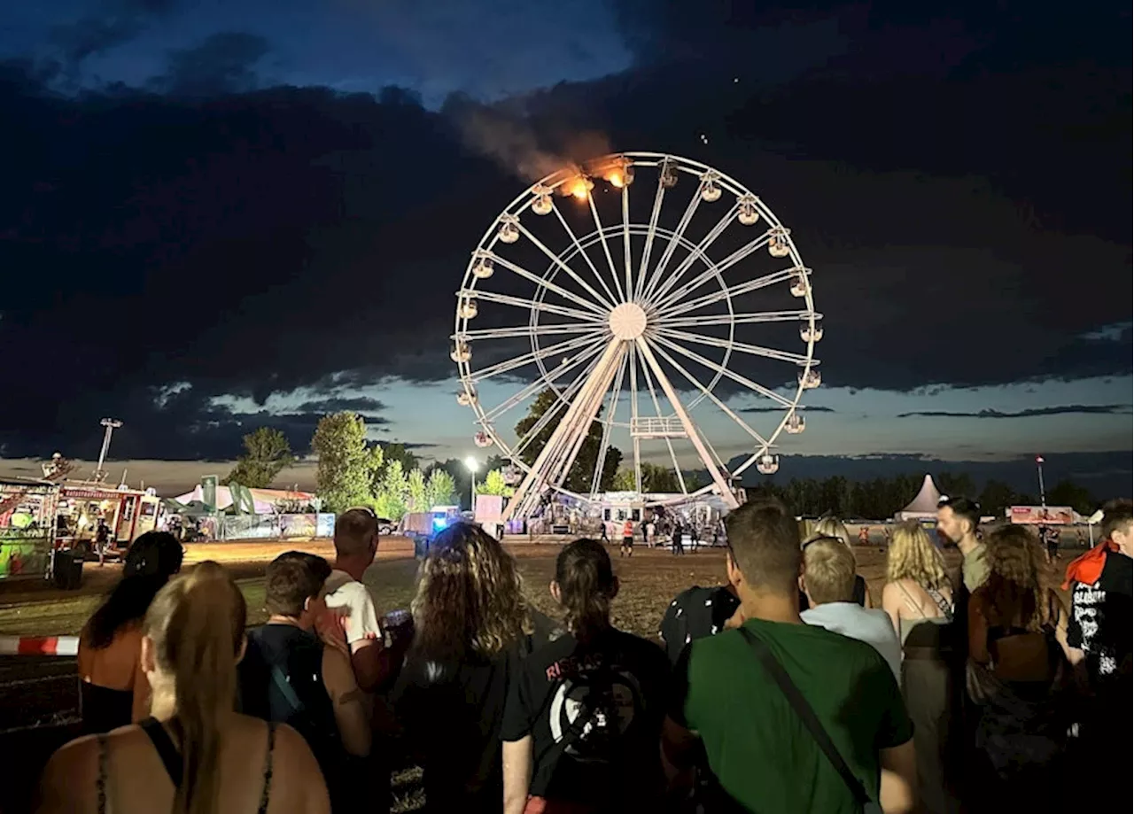 Highfield-Festival: Riesenrad fängt plötzlich Feuer