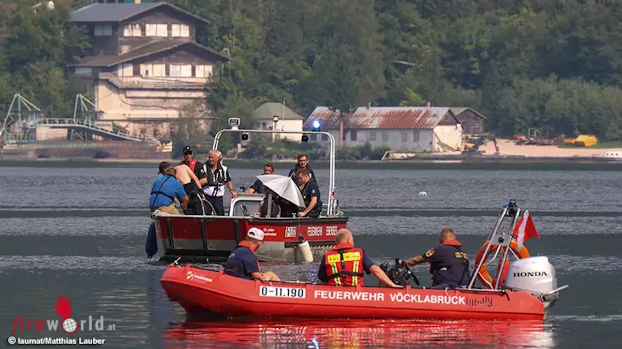 Oö: Großeinsatz bei Suche nach vermisstem Taucher im Traunsee bei Traunkirchen