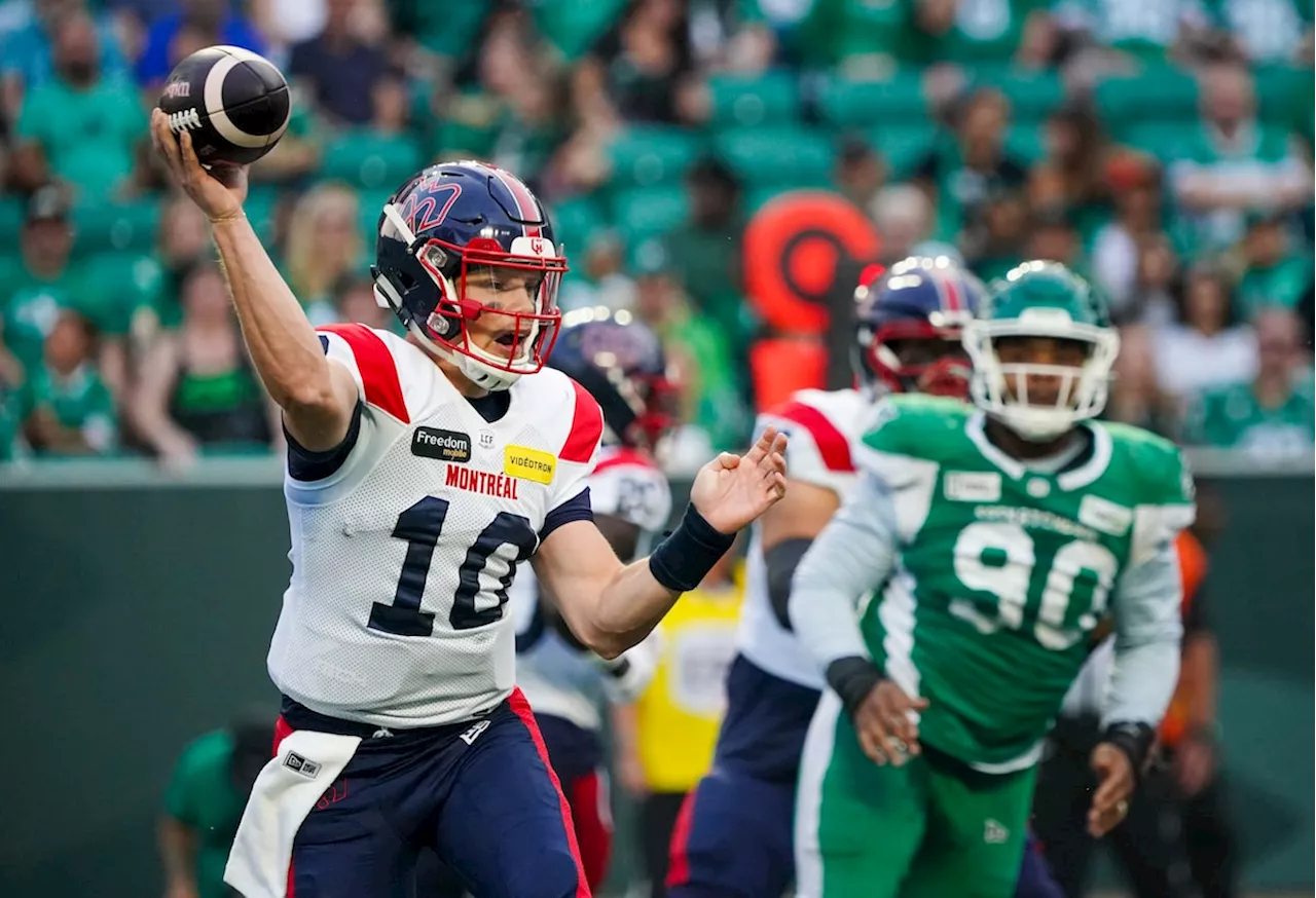 Alouettes survive late push from Roughriders, win battle of CFL’s top teams 27-24