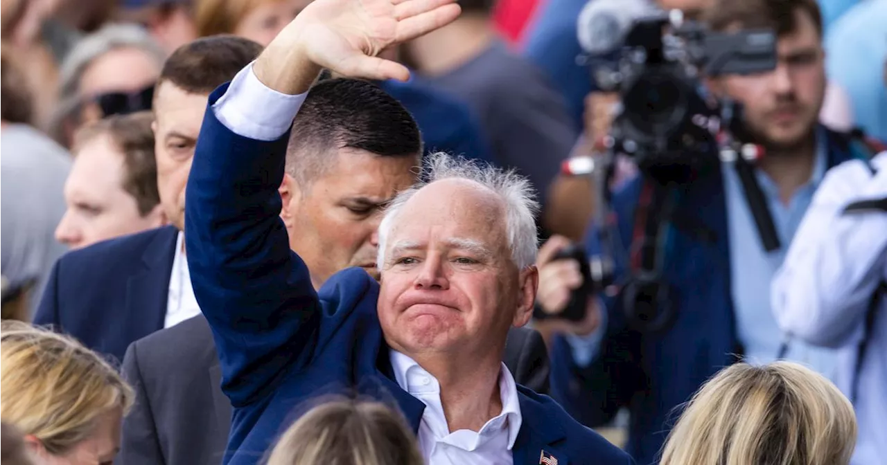 Tim Walz Touts Nebraska Roots In Speech That Played To The Crowd