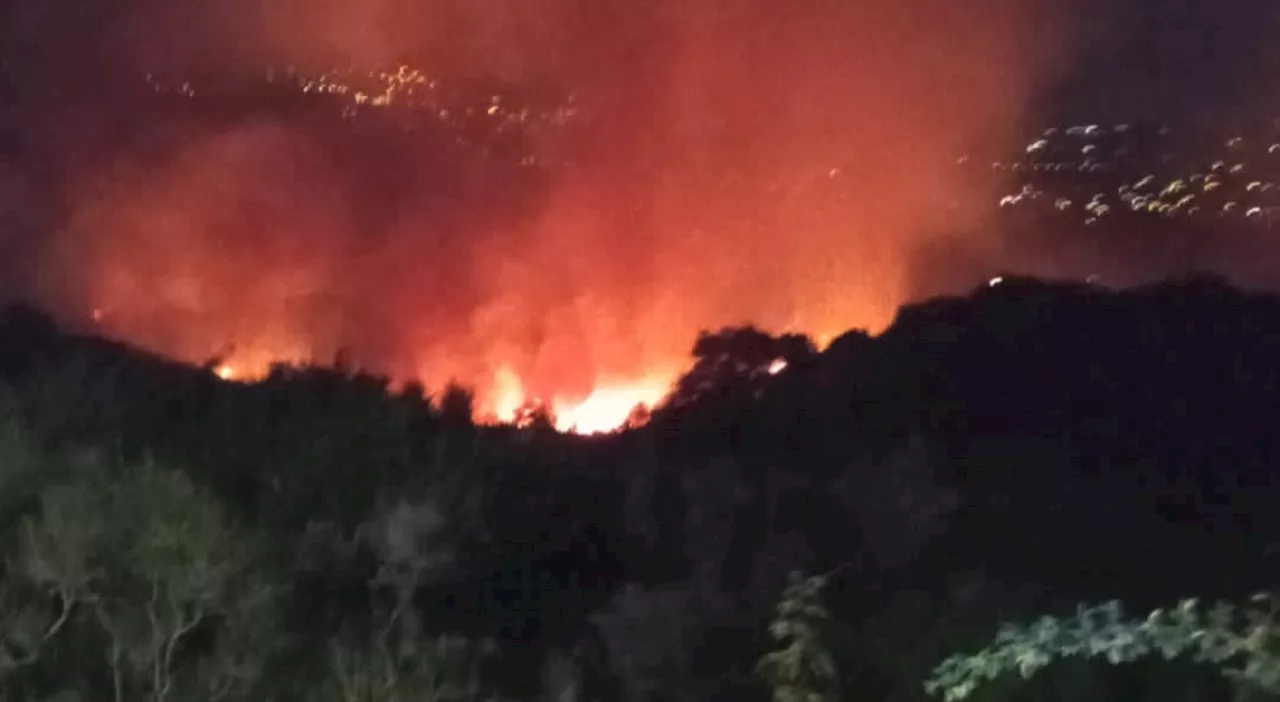 Monte Compatri, incendio doloso notturno sul Monte Tuscolo