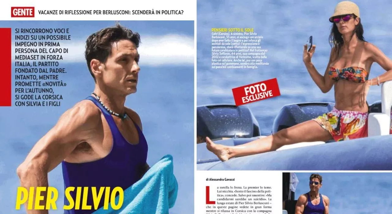 Pier Silvio Berlusconi, le vacanze con Silvia Toffanini e i figli: in Corsica tra tenerezze e sport