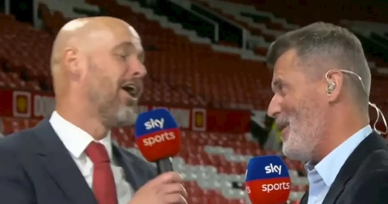 Erik ten Hag and Roy Keane in awkward confrontation over Man Utd criticism