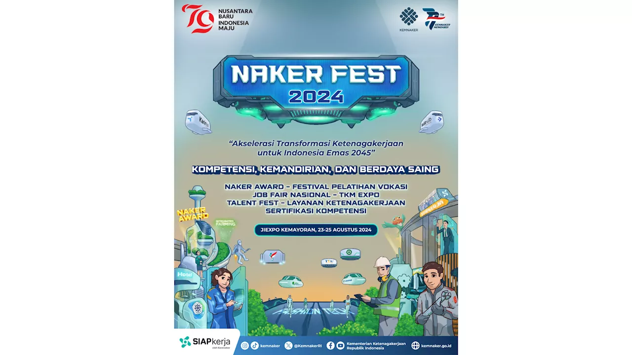 Naker Fest 2024 Segera Digelar, Ada Ratusan Ribu Lowongan Pekerjaan, Catat Waktunya!