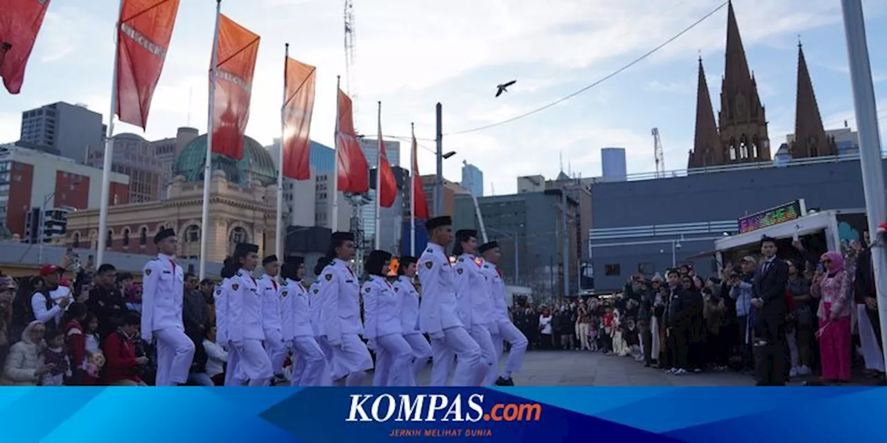 Perayaan HUT ke-79 RI di Melbourne: Semangat Meski Gerimis, Diramaikan Anak-anak SD