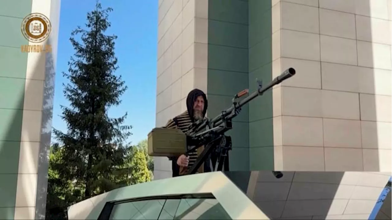 Chechen warlord invites Musk to Russia after he's filmed driving machine-gun mounted Cybertruck