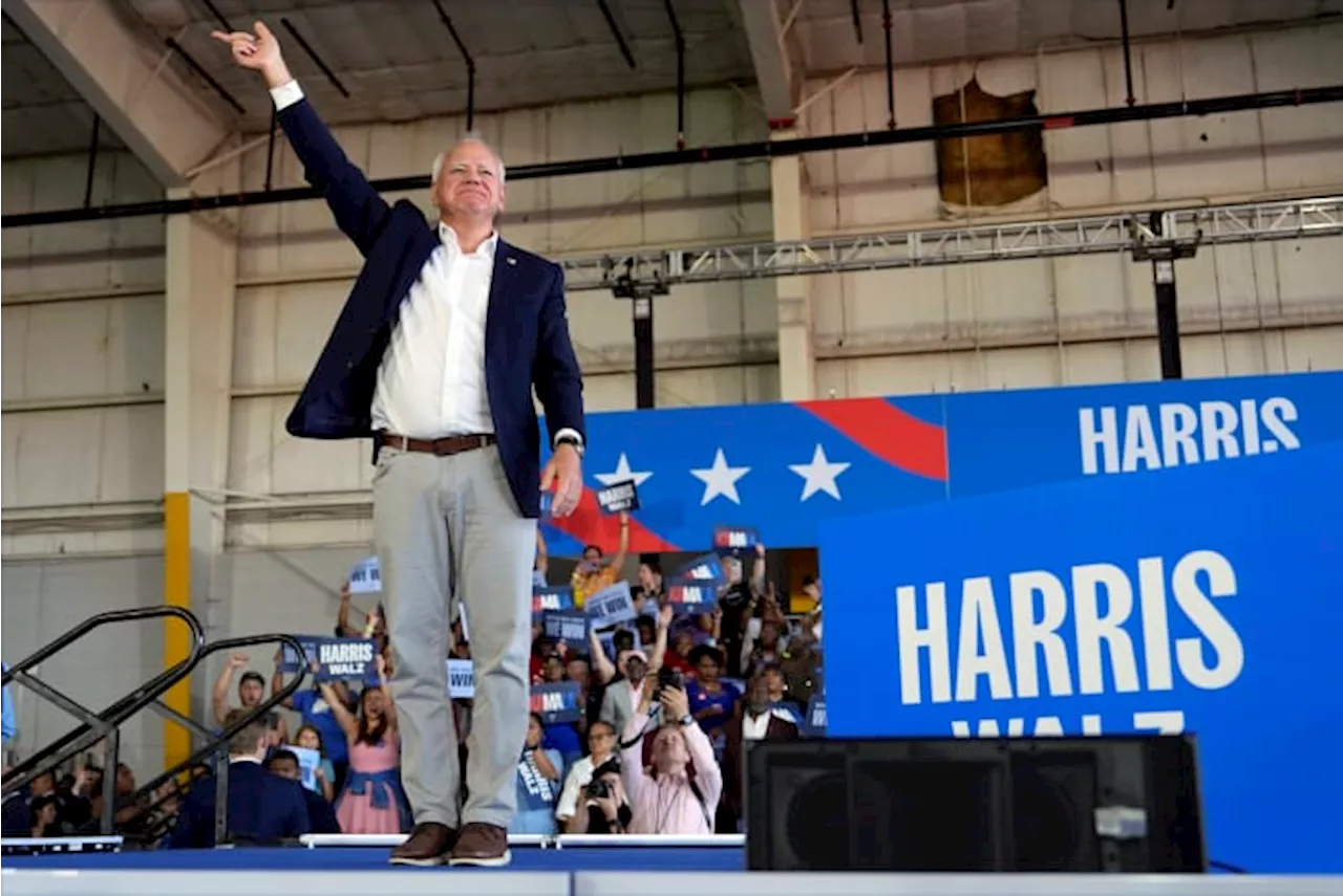 Tim Walz is returning to his home state where there's a battle over a key Nebraska electoral vote