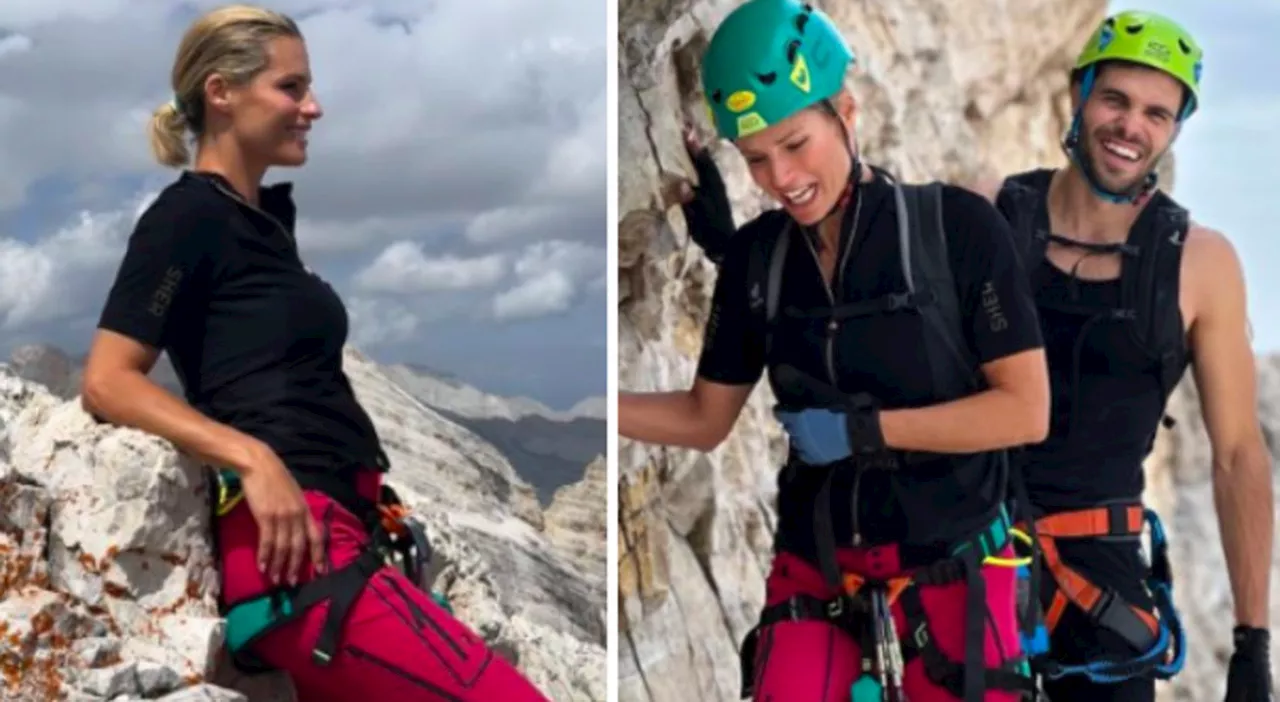 Michelle Hunziker, la ferrata da brivido con Goffredo Cerza: «Abbiamo superato ogni limite e paura»