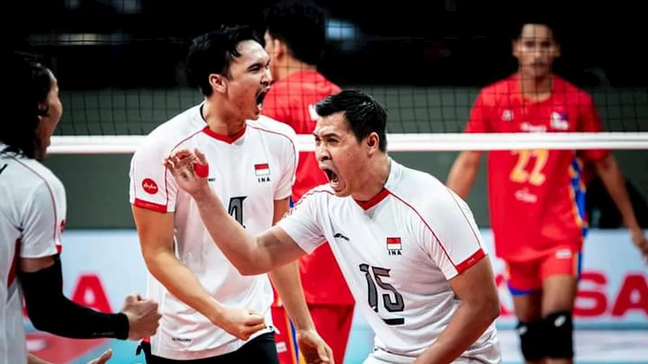 Hasil SEA V League 2024: Timnas Voli Putra Indonesia Gebuk Tuan Rumah Filipina