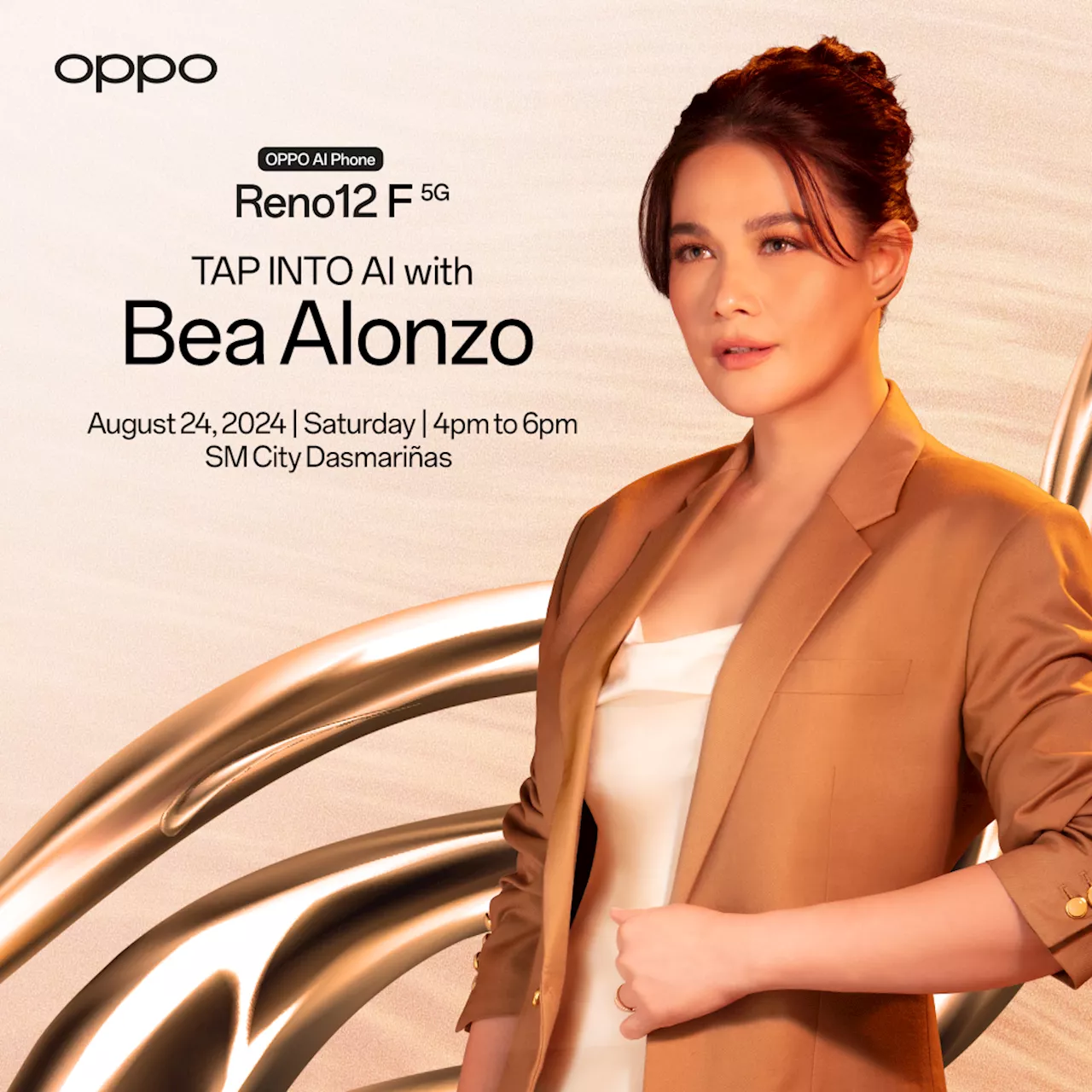 Be the first to experience the OPPO Reno12 F 5G with Bea Alonzo on August 24!