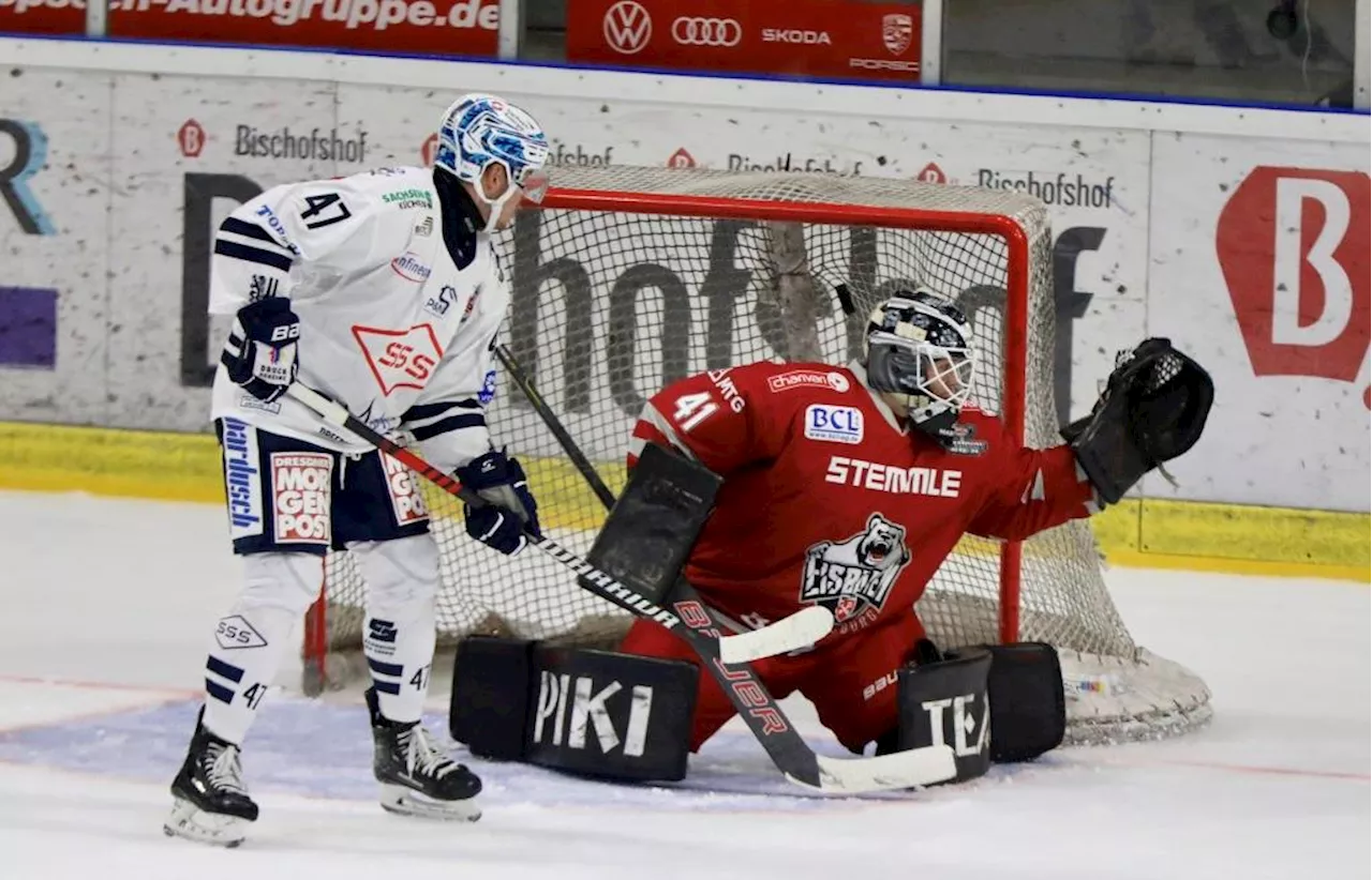 Drei Dresdner Gegentore in 6:45 Minuten entscheiden Spiel gegen die Eisbären Regensburg