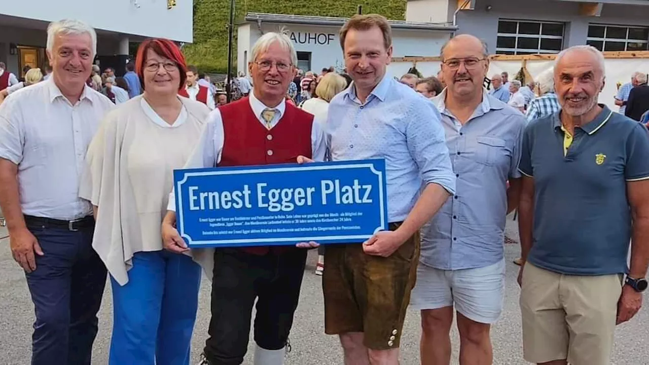 Lackenhof: Ein Platz zu Ehren von Ernest Egger