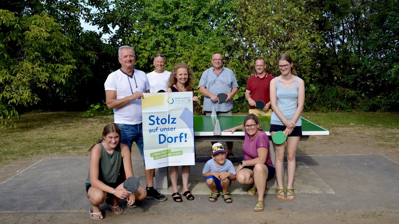 Oberolberndorf: Neuer Tischtennistisch für die Dorfgemeinde