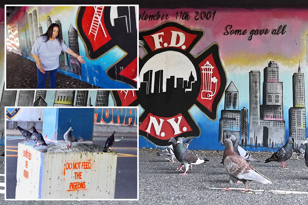  Beloved NYC 9/11 mural desecrated by pigeon poop despite roughly $400K of taxpayer money spent on failed deterrents