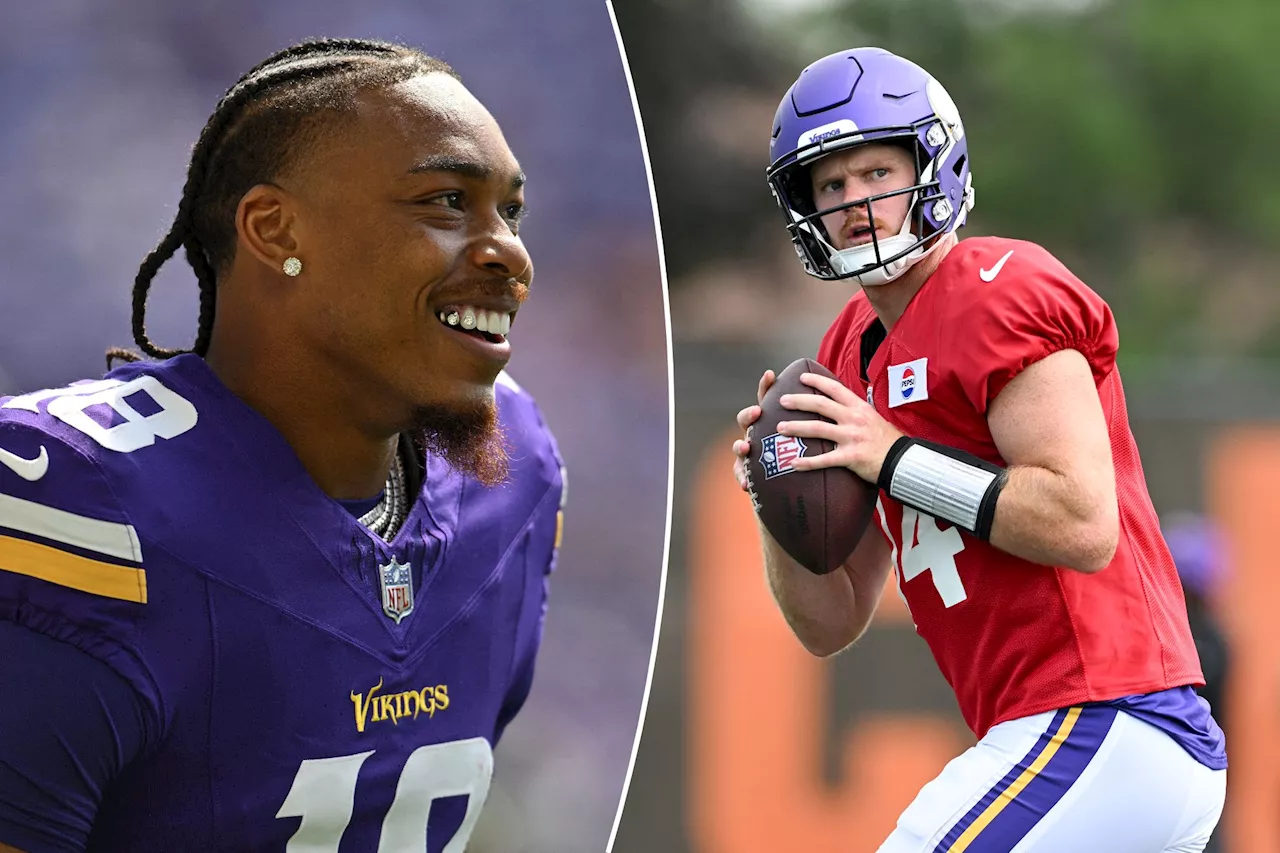 Vikings' Justin Jefferson not concerned about Sam Darnold chemistry after J.J. McCarthy injury