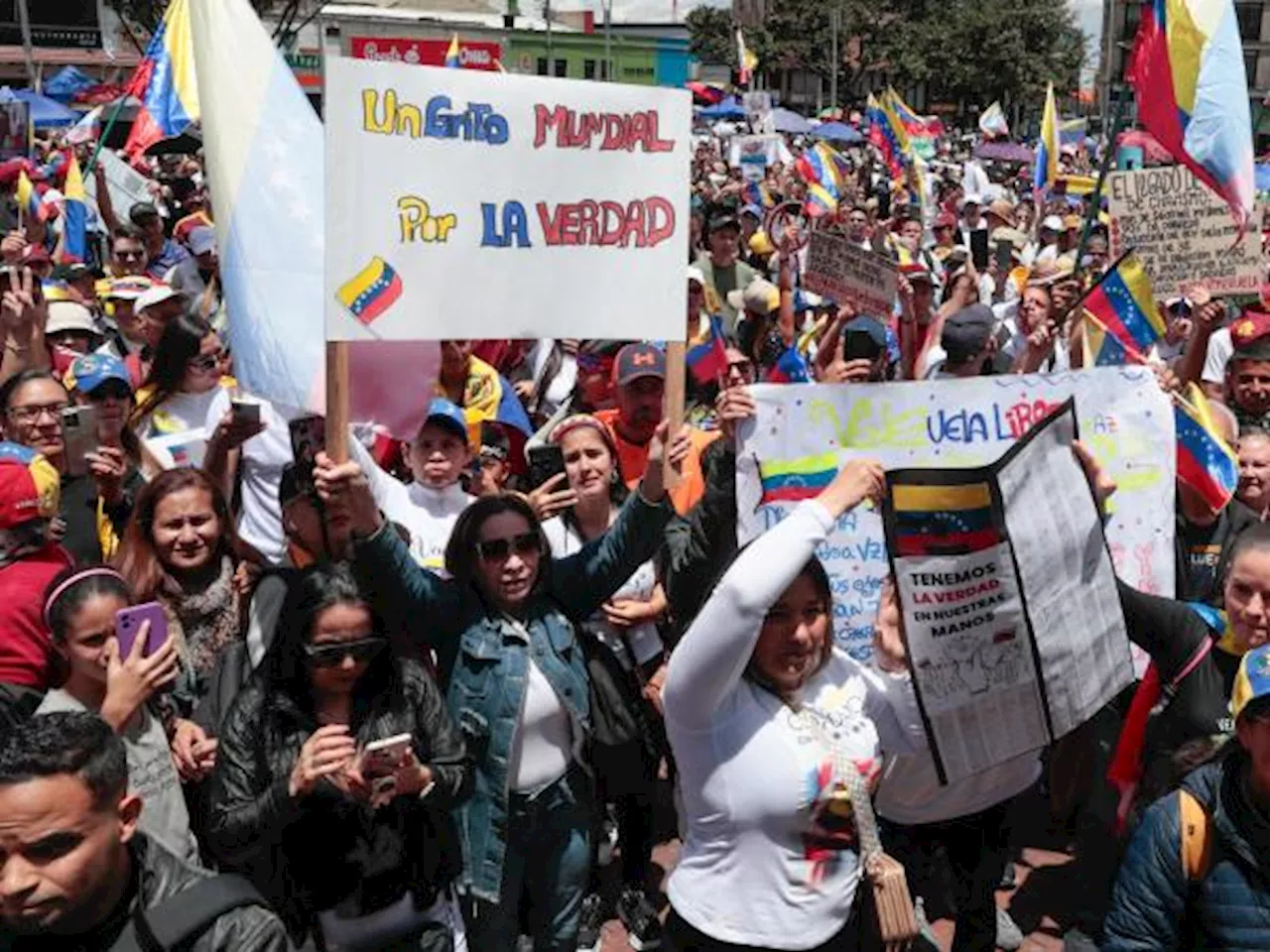 Desde Colombia, cientos de venezolanos pidieron el fin del chavismo