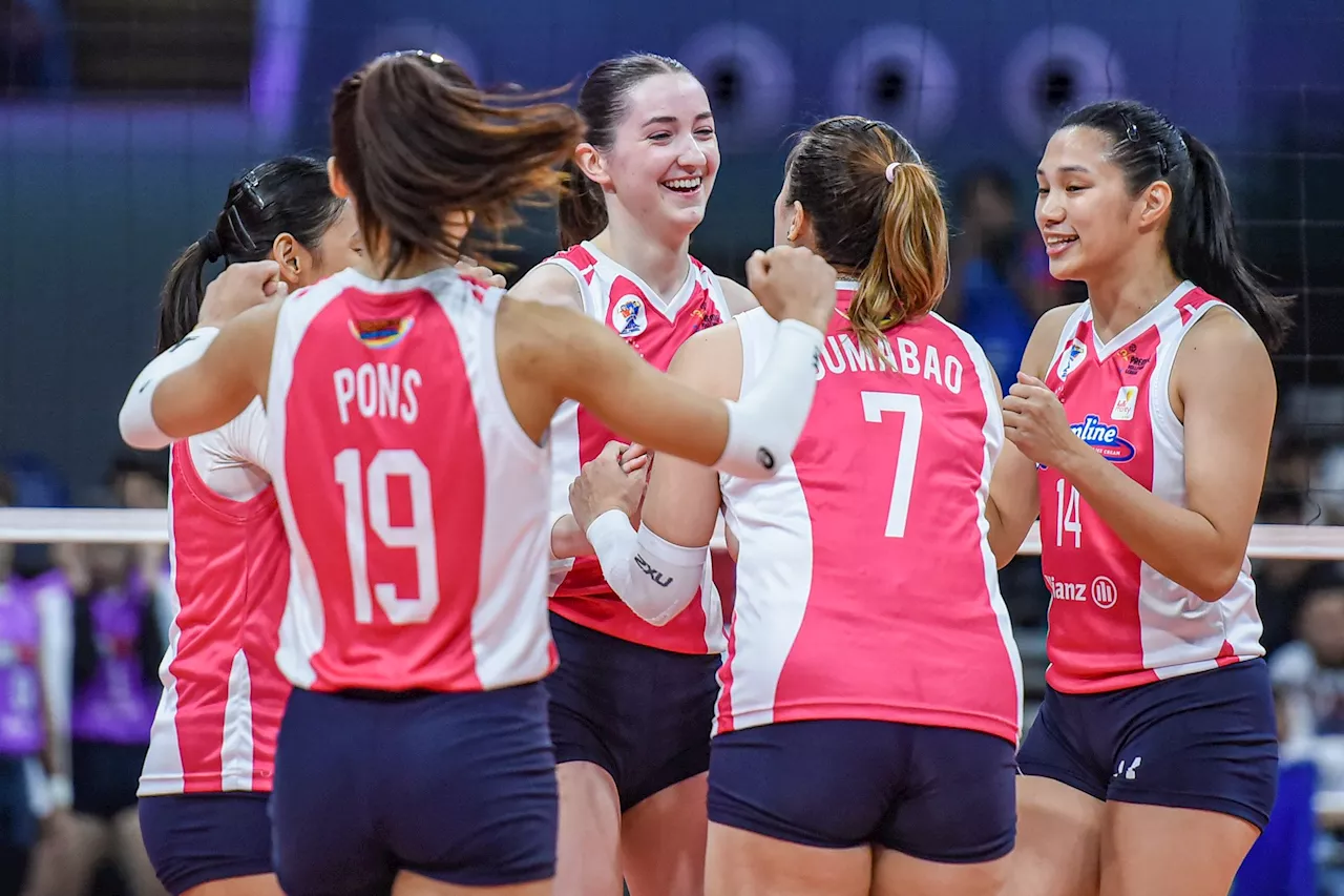 Creamline scores huge comeback over Choco Mucho; Petro’s Salas, Van Sickle combine for 72