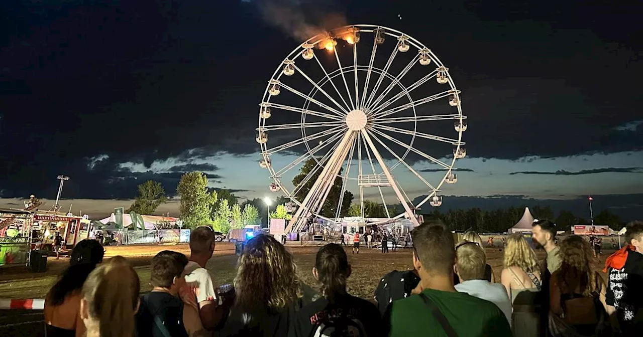 Highfield-Festival Großpösna: Verletzte durch Feuer auf Riesenrad