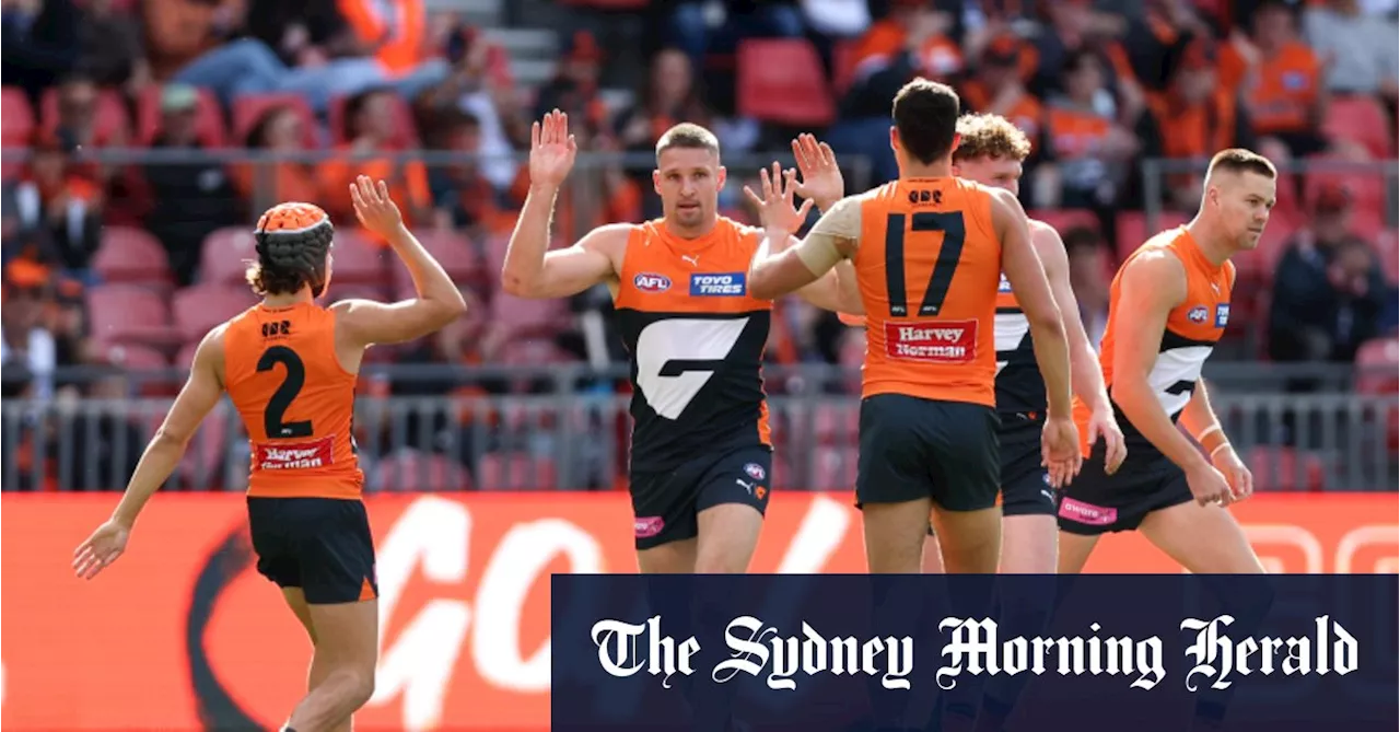 Hogan’s six goals boot Giants closer to a finals double chance