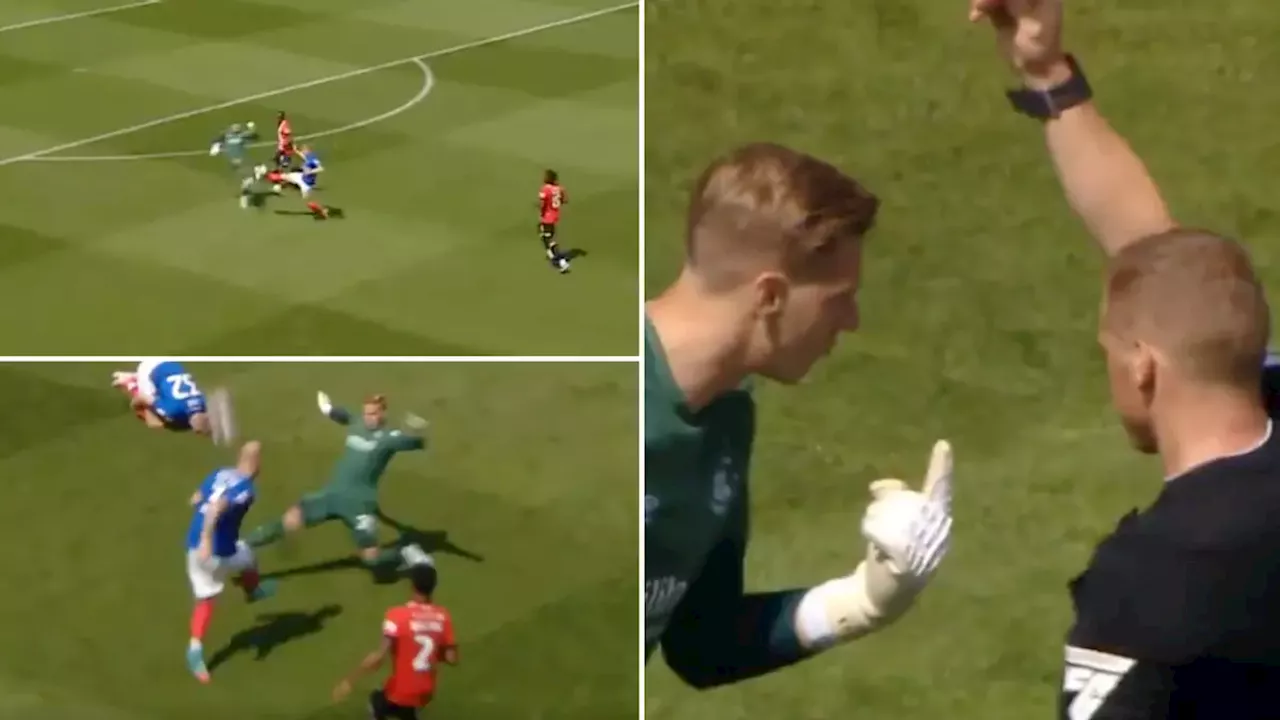 Luton goalkeeper received the craziest red card of the season which even left his teammates stunned