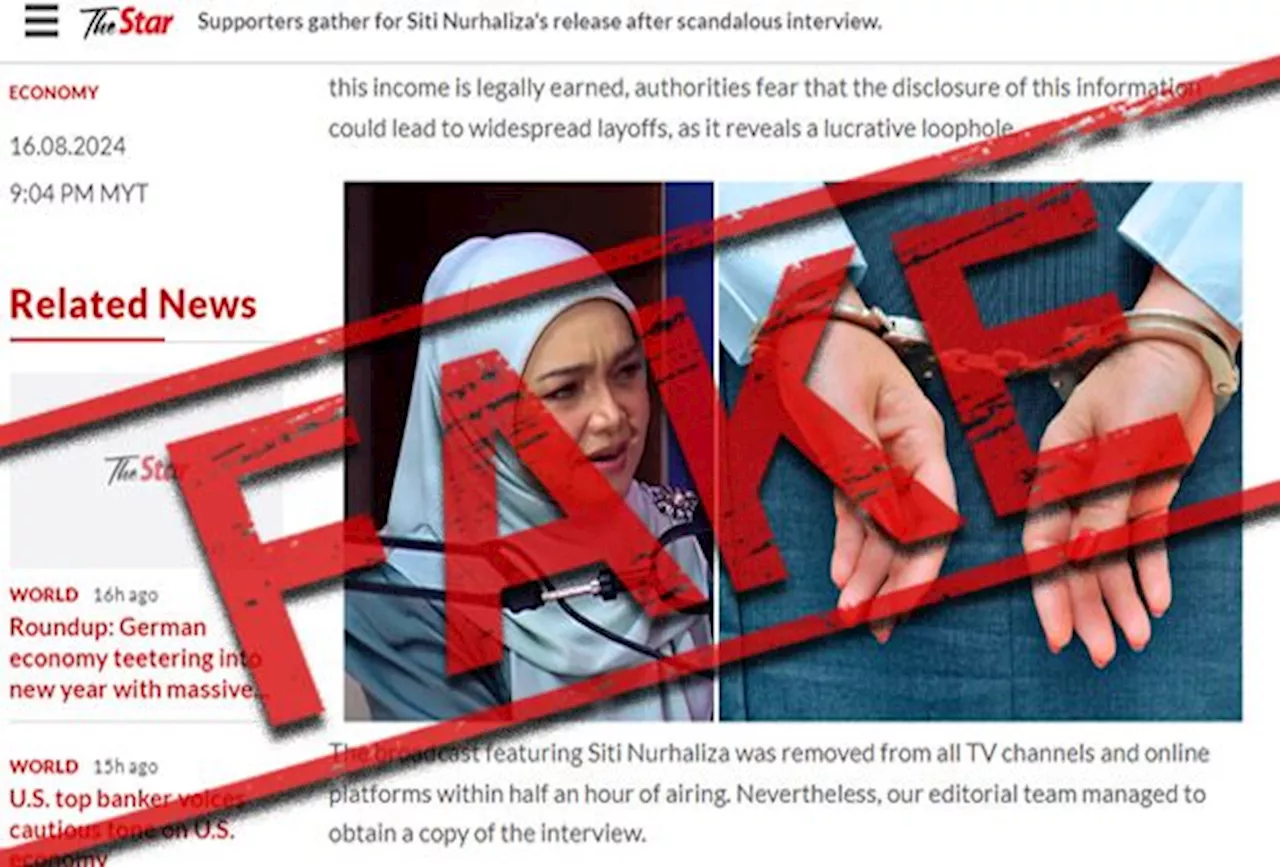 Beware fake Siti Nurhaliza news on scam site impersonating The Star