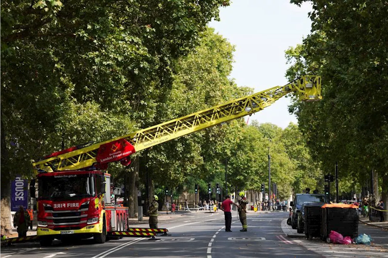 Firefighters tackle large blaze at London's Somerset House