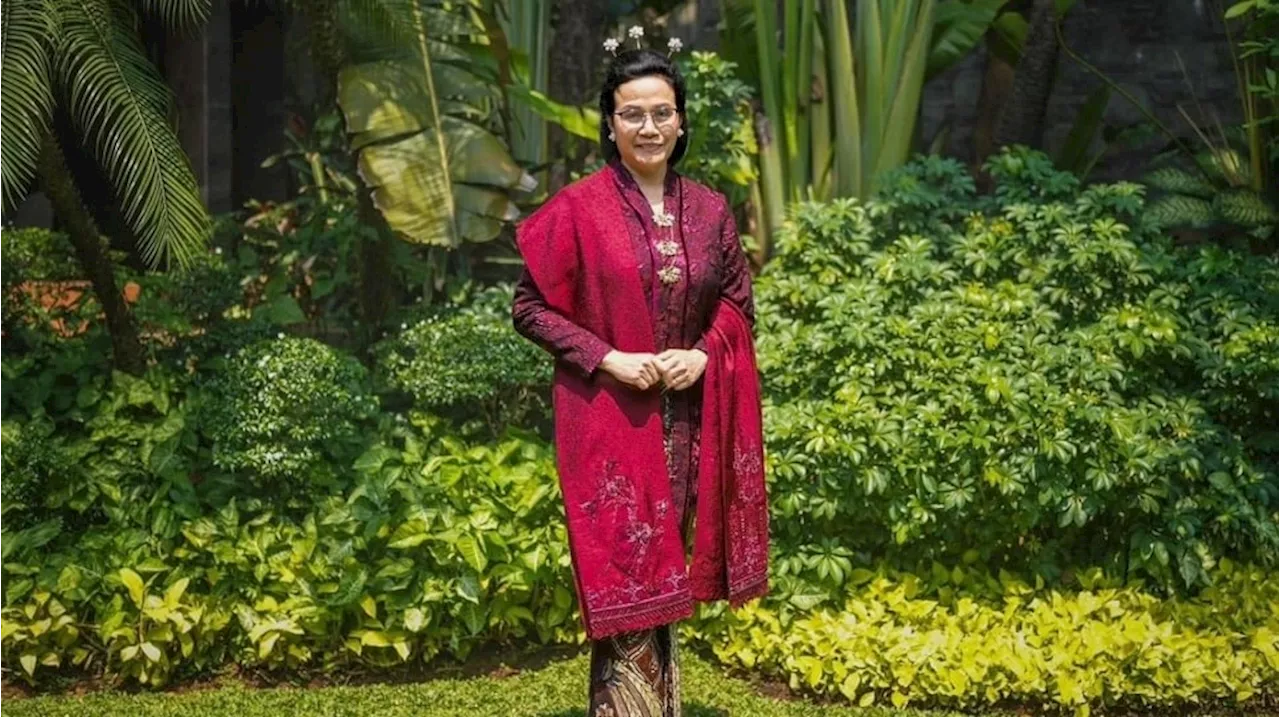 Potret Anggun Sri Mulyani Kenakan Kebaya Merah Saat Hadiri Upacara HUT RI-79 di IKN