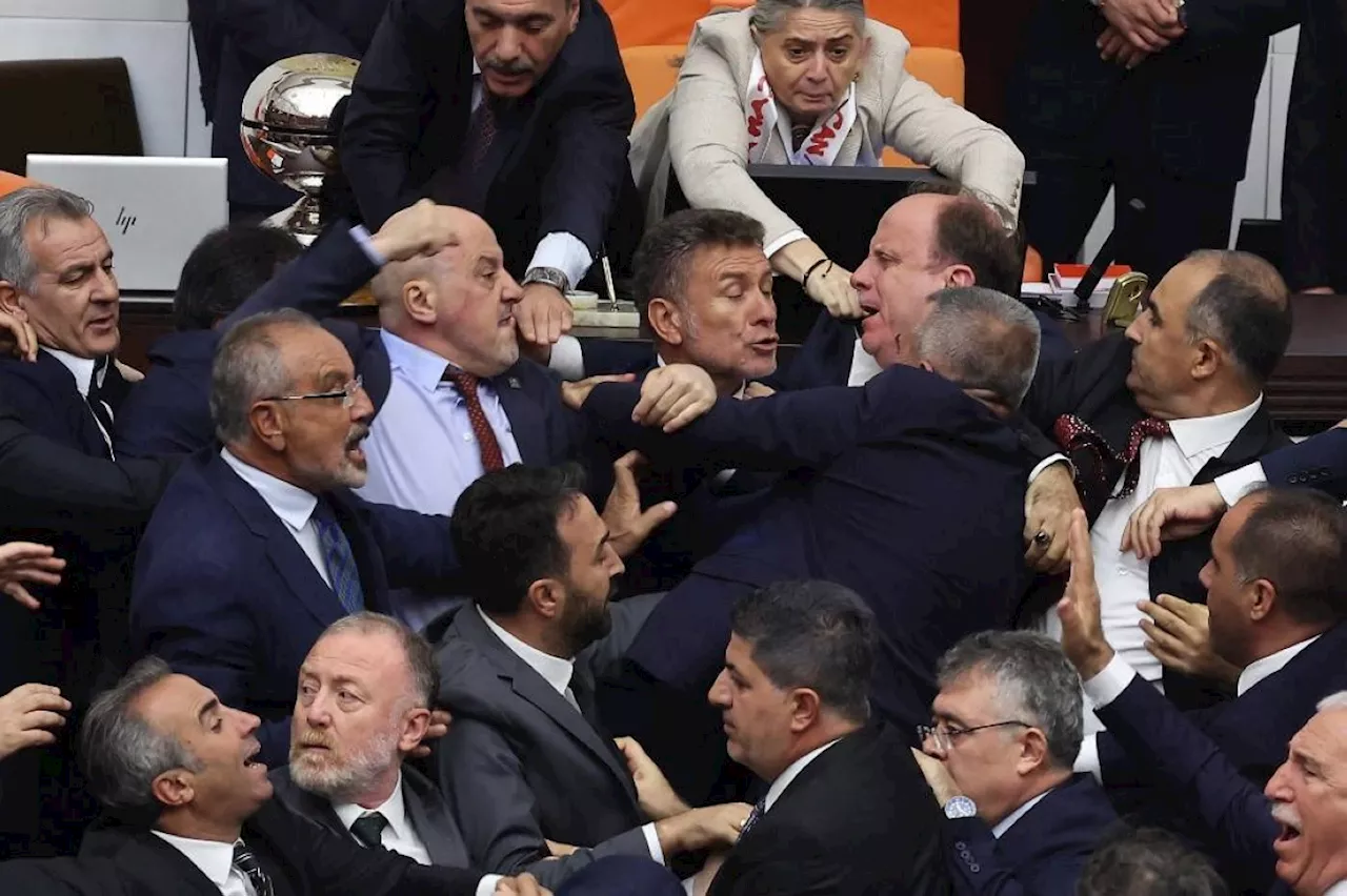 Turkish legislators brawl over former colleague