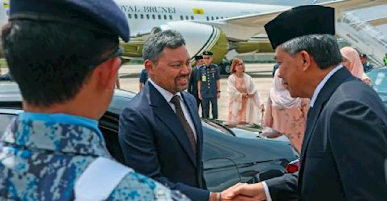 Brunei Crown Prince arrives for official visit to Malaysia