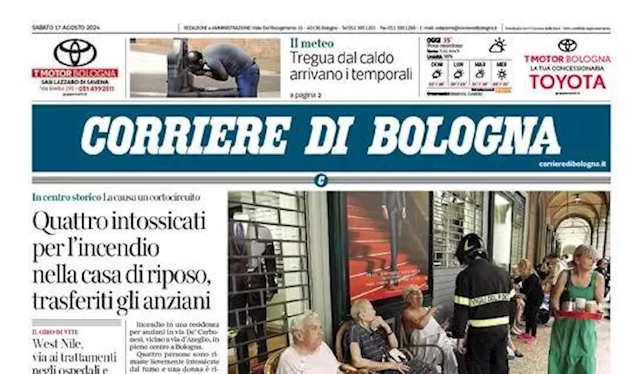 Il Corriere di Bologna in prima pagina: 'Ecco Miranda, il terzino oro olimpico che fa pure gol'