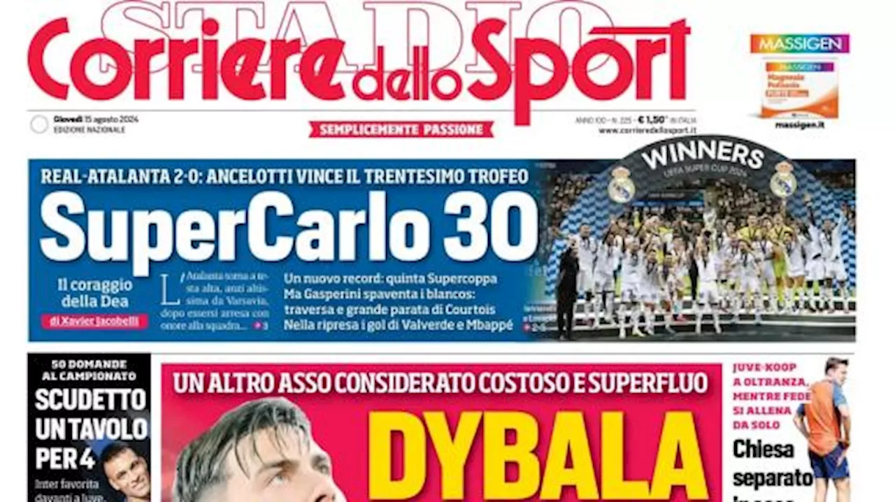 L'apertura del Corriere dello Sport sul caso dell'argentino: 'Dybala come Baggio'