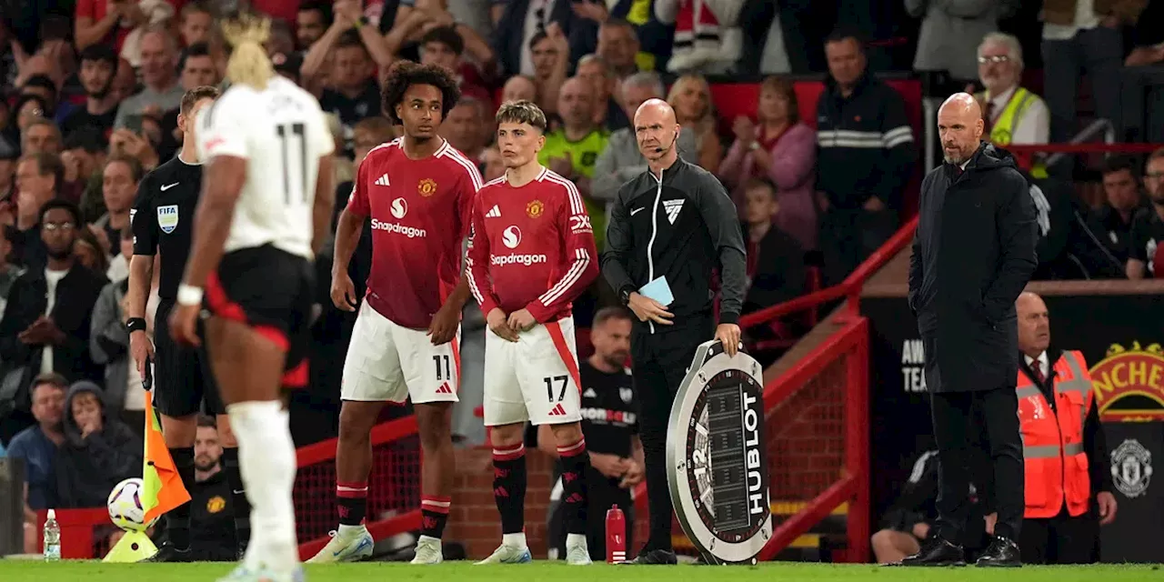 Ten Hag blij met debuterend United-trio: 'Ook wat betreft de spirit en vechtlust'