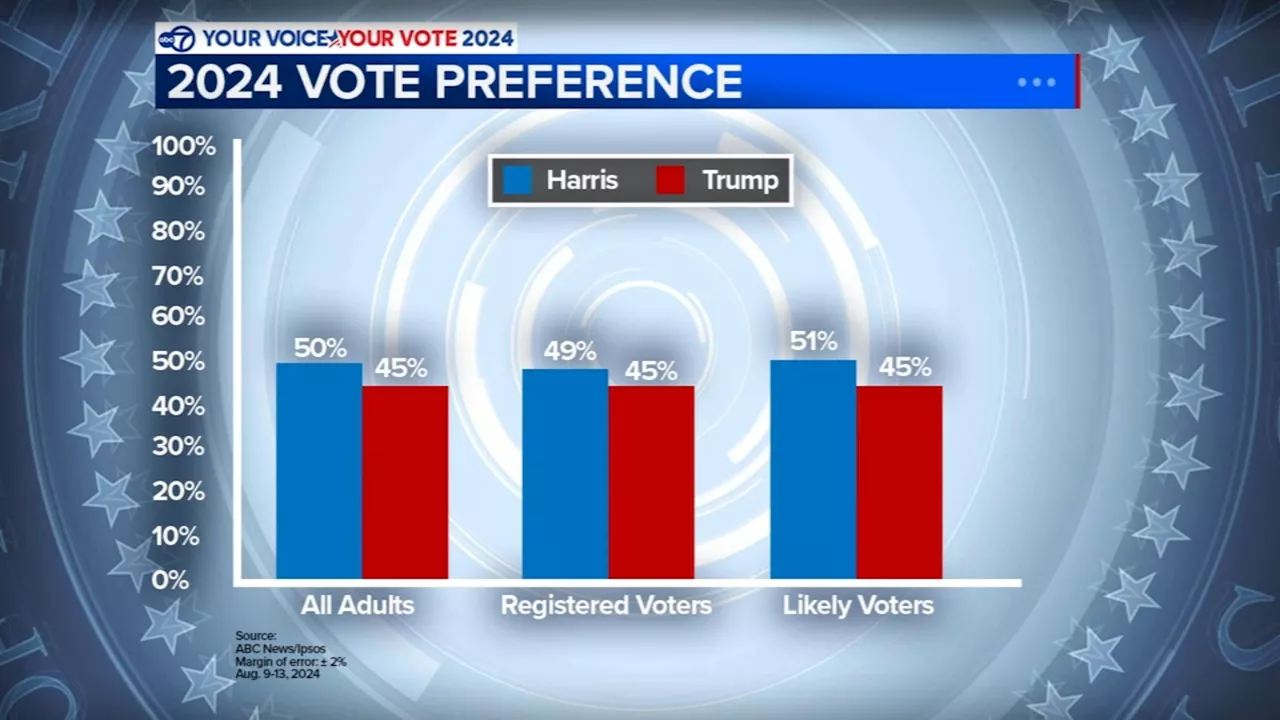 Kamala Harris leads Donald Trump overall, but not on handling of the economy: POLL