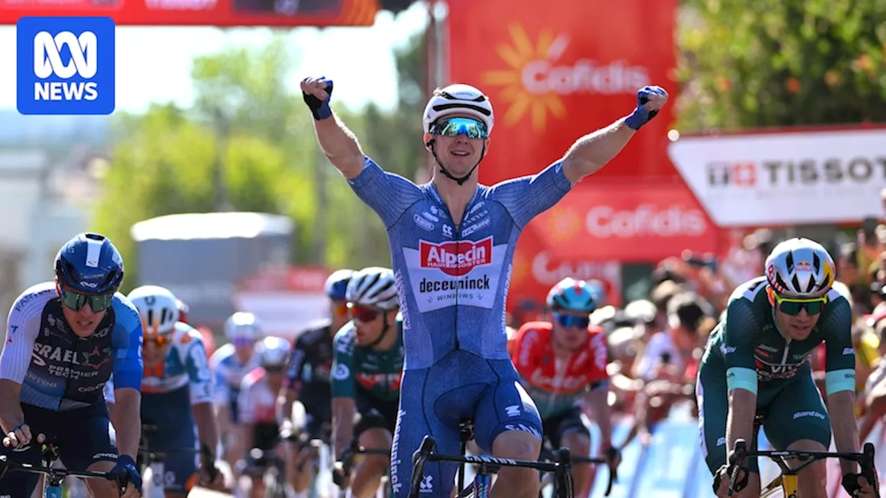 Kaden Groves wins Vuelta a Espana stage two, beating Wout van Aert in sprint finish