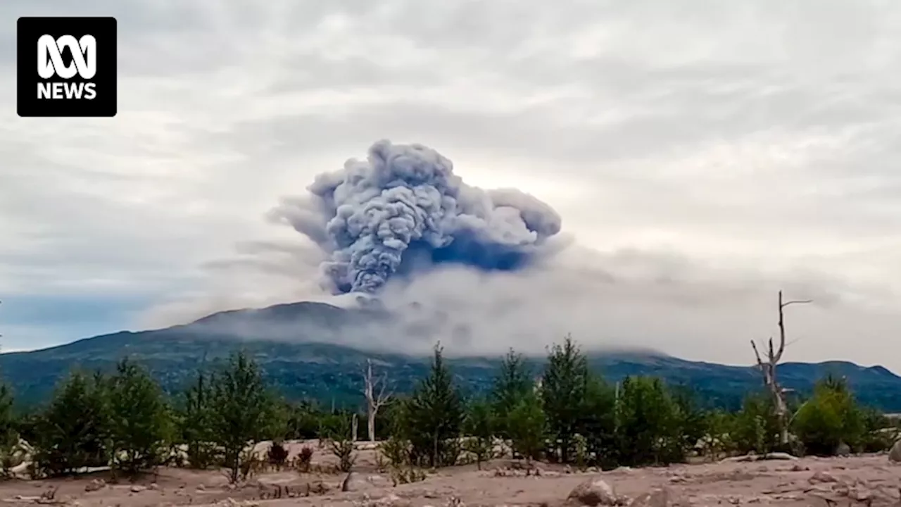 One of Russia's most active volcanoes erupts after a powerful earthquake off the east coast of the country's Kamchatka Peninsula